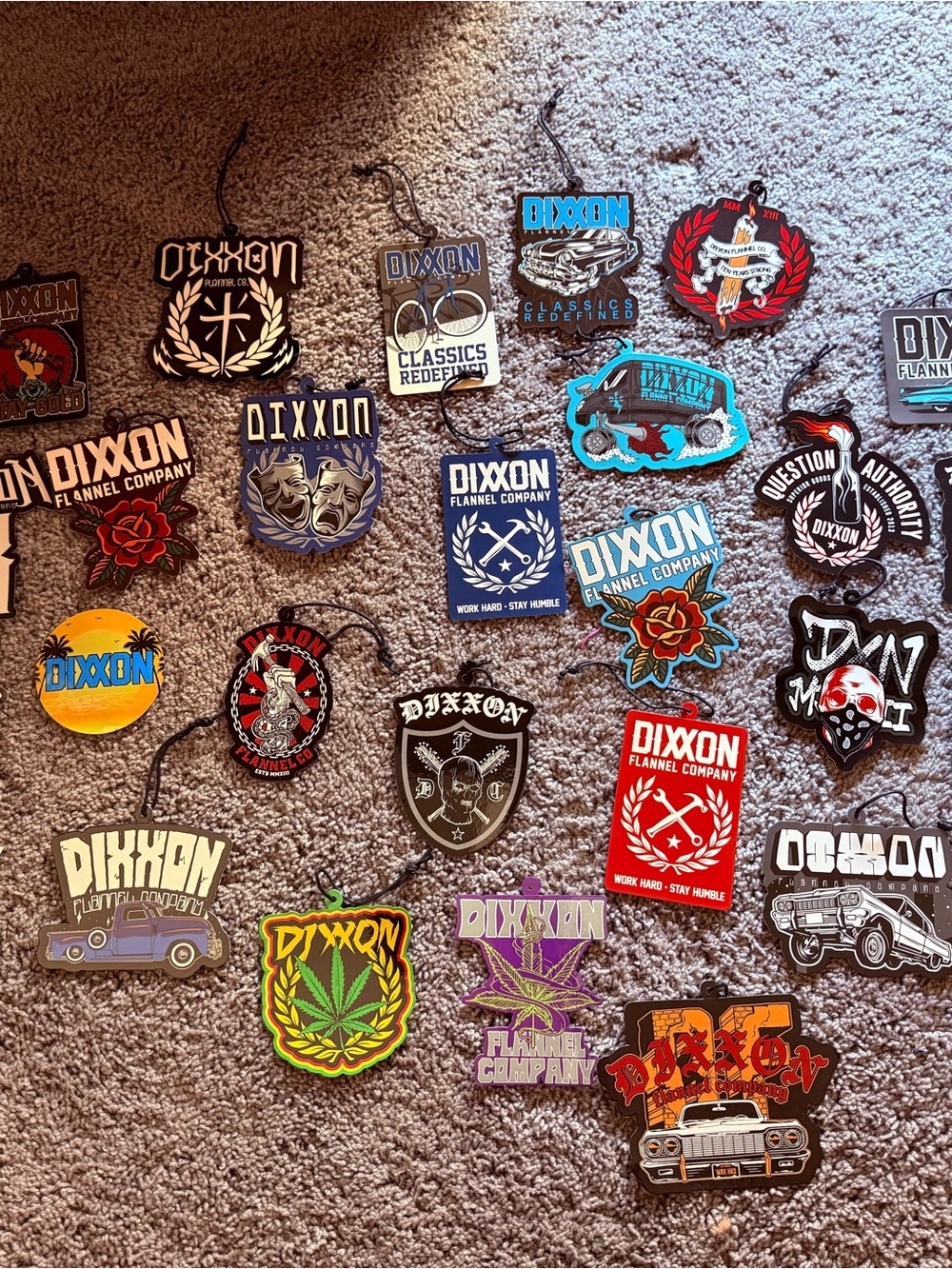 DIXXON FLANNEL CO STICKER/TAG BUNDLE